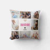 Mom Ever 最高の Photo Collage Keepsake クッション (正面)