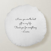 Mom Ever 最高の - Photo Mother's Day Round Pillow ラウンドクッション (裏面)