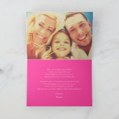 Mom Ever 最高の Pinkのブはっきりしたラシト写真モダン カード (内部)