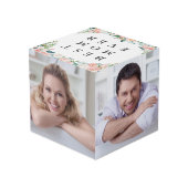 MOM EVER 最高の PINKフローラ写真コラージュ フォトキューブ (裏面アングル)