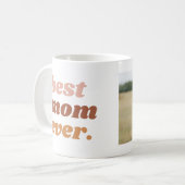 Mom Ever 最高の Pink Boho Photo Coffee Mug コーヒーマグカップ (正面左)