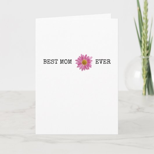 MOM EVER 最高のPINKデイジーマザーズDay Card Sweet カード (正面)