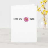 MOM EVER 最高のPINKデイジーマザーズDay Card Sweet カード (黄色い花)