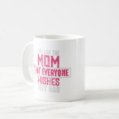 Mom Everyone Wishes Hearts Pattern Pink Typography コーヒーマグカップ (正面左)
