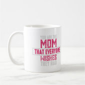 Mom Everyone Wishes Hearts Pattern Pink Typography コーヒーマグカップ (左)