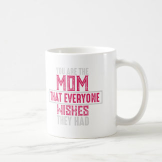 Mom Everyone Wishes Hearts Pattern Pink Typography コーヒーマグカップ