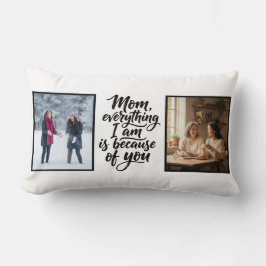 Mom Everything I Am Brush Script 2 写真 ランバークッション
