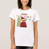 Mom Family Matching Trendy Cute Reindeer Christmas Tシャツ (正面)