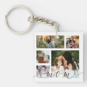 Mom Family Photo Collage Special Message Keepsake キーホルダー (正面)