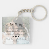 Mom Family Photo Collage Special Message Keepsake キーホルダー (裏面)