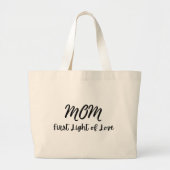 「MOM First Light of Love」引用文 ラージトートバッグ (正面)