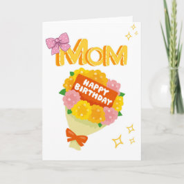 Mom – Floral Bouquet Greeting Card カード