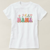 Mom floral t-shirt with retro typography. tシャツ (デザイン正面)