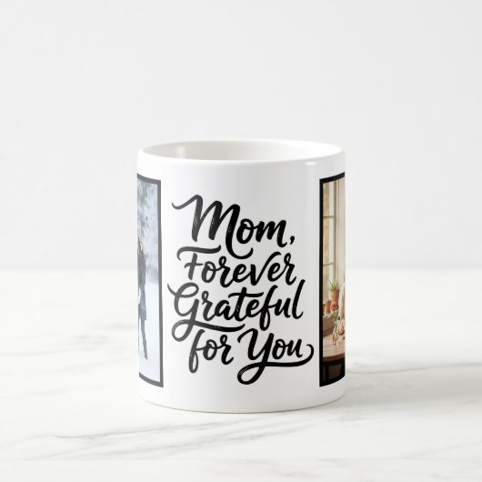 Mom Forever Grateful For You Soft Script 2 Photo コーヒーマグカップ (中央)
