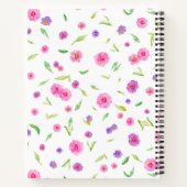 Mom Friends with Waterカラー花模様 ノートブック (裏面)