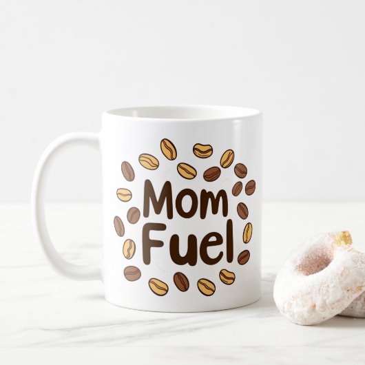 Mom Fuel Mug - Mother's エレガント Day Coffee Cup コーヒーマグカップ (ドーナツ)