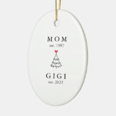Mom | Gigi 設立年 クリスマス セラミックオーナメント (左)