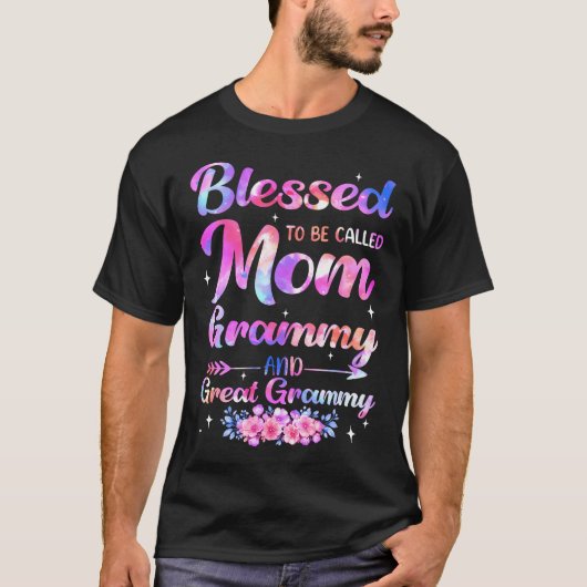 Mom Grammy Great Grammyと呼ばれる幸せ Tシャツ (正面)