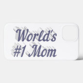 Mom gray text  iPhone case Case-Mate iPhoneケース (裏面 (横))