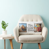 Mom Greatest Blessing 2 Photo Custom Black White ランバークッション (椅子)