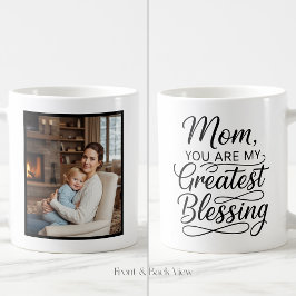 Mom Greatest Blessing Heartfelt Easy Custom Photo  コーヒーマグカップ
