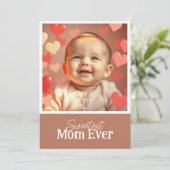 Mom Greeting Card写真と文字の追加 カード (スタンド正面)