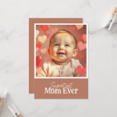 Mom Greeting Card写真と文字の追加 カード (正面/裏面インサイチュ)