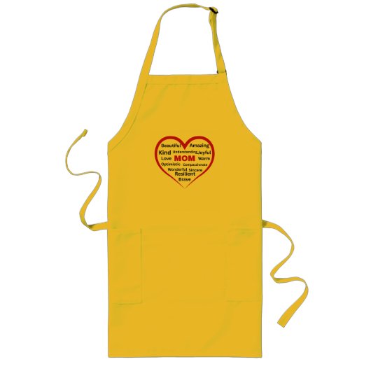 "Mom heart" Apron ロングエプロン (正面)
