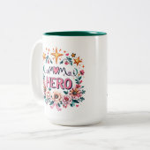 Mom Hero ツートーンマグカップ (正面左)