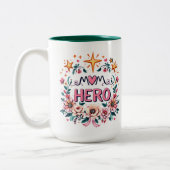 Mom Hero ツートーンマグカップ (左)