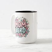 Mom Hero ツートーンマグカップ (正面左)