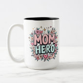 Mom Hero ツートーンマグカップ (左)