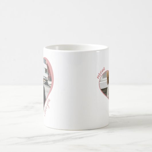 Mom I Love Youの写真カスタム写真 コーヒーマグカップ (中央)