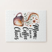 Mom I Run On Coffee And Chaos ジグソーパズル (横)