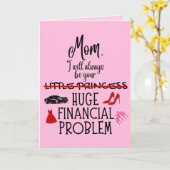 Mom, I Will Always Be Your Huge Financial Problem カード (黄色い花)