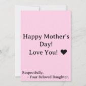 Mom, I Will Always Be Your Huge Financial Problem サンキューカード (裏面)