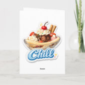 Mom, ice cream sundae, Mother's Day カード (裏面)