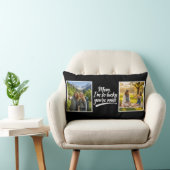 Mom Im So Lucky Youre Mine Script 2 Photo Black ランバークッション (椅子)