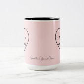 「Mom in a Million」ハート・マグ | 母の日の贈り物 ツートーンマグカップ (中央)