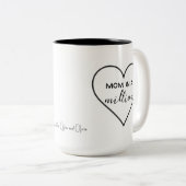 「Mom in a Million」ハート・マグ | 母の日の贈り物 ツートーンマグカップ (正面右)