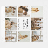 「Mom in a Million」写真コラージュパーソナライズされた | フリースブランケット (正面(横))