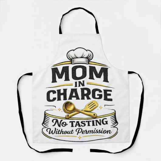 Mom In Charge Funny Kitchen Boss Gift   エプロン (正面)
