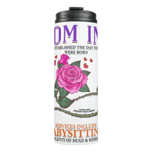 Mom Inc.ベビーシッター・マザーズをおもしろい含む タンブラー (正面)