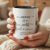 Mom Is a Verb Family 2 Photo Mother Keepsake マグカップ
