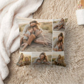 Mom Is a Verb Family Photo Collage Mother Keepsake クッション (ブランケット)