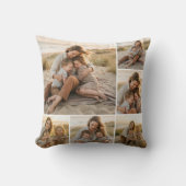 Mom Is a Verb Family Photo Collage Mother Keepsake クッション (正面)