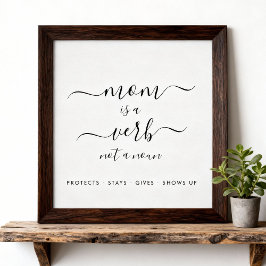 Mom Is a Verb Not a Noun ママの思い出 ポスター