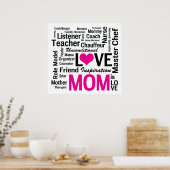 Mom is Love - Multitasking Do-it-All Mom Poster ポスター (キッチン)