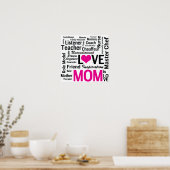Mom is Love - Multitasking Do-it-All Mom Poster ポスター (キッチン)