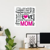 Mom is Love - Multitasking Do-it-All Mom Poster ポスター (ホームオフィス)